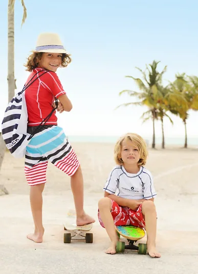 Rashguards and boardshorts